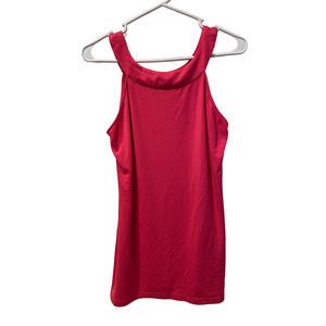 PATTYBOUTIK Women's Stretchy Fitted Sleeveless Top Salmon Pink Size Large